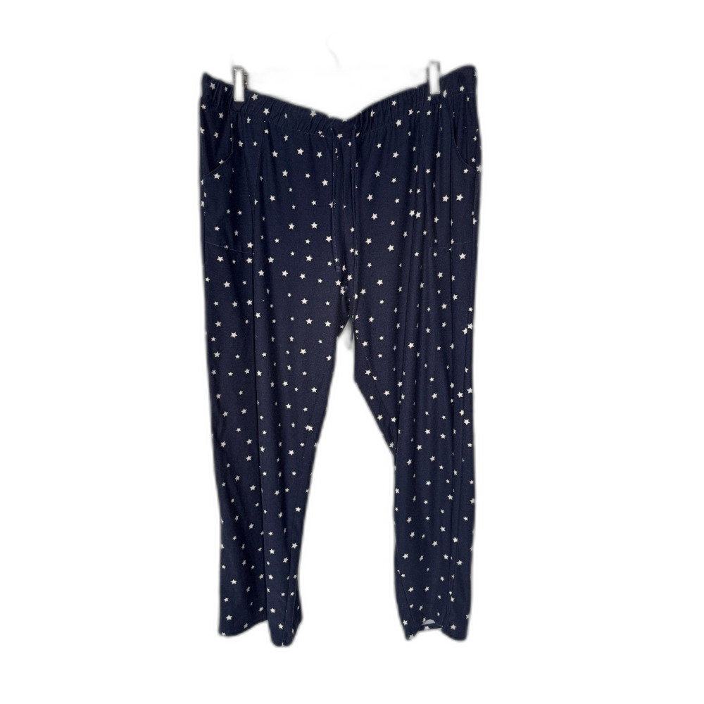 Lucky Brand Navy Blue All-Over White Star Print Pajama Lounge Pants Size XXL